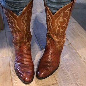 Tony Lama Leather Cowboy Boots